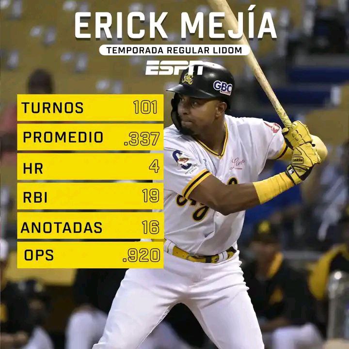 ***⚾️*** Erick Mejía está poniendo números …