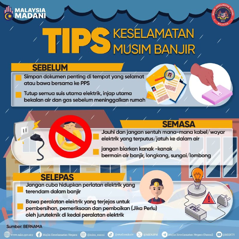 TIPS KESELAMATAN SEMASA MUSIM BANJIR