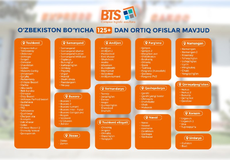 BTS Express orqali O'zbekiston bo'ylab 125dan …