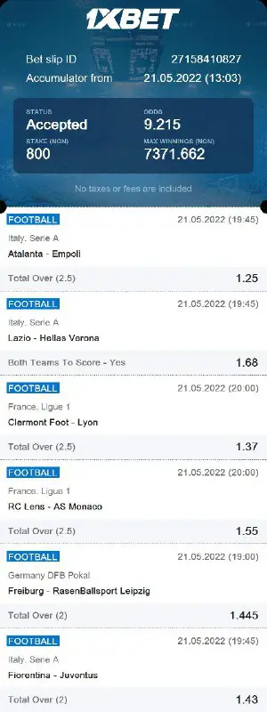 Today's 9+ odds