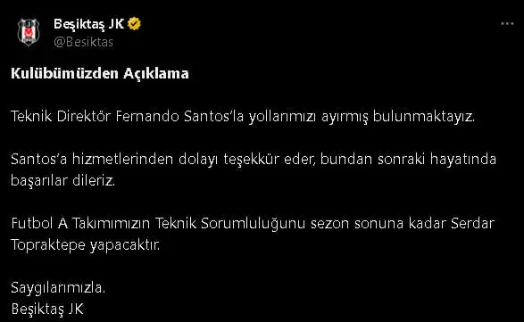 ***🖤*** Beşiktaş, Teknik Direktör Fernando Santos …