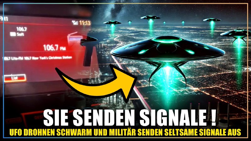 EILMELDUNG | UFO Drohnen Schwarm sendet …