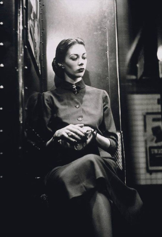 Woman in Subway Seat, New York …