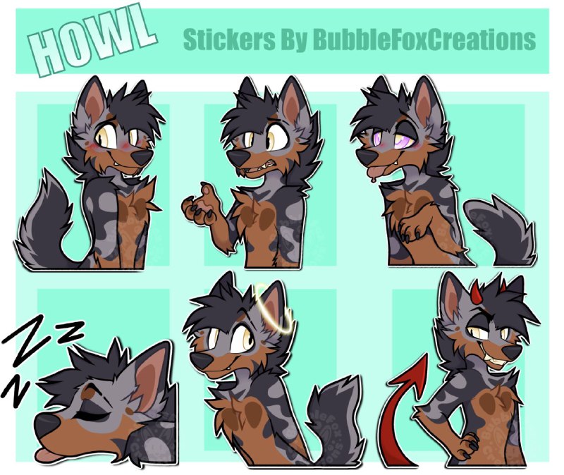 Telegram stickers for Howl!