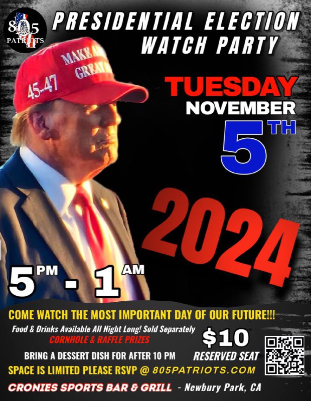 PRESIDENTIAL WATCH PARTY***🔥******🇺🇸***