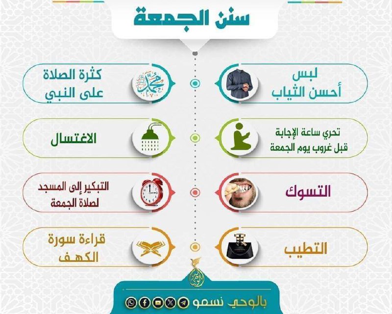 ‏[#سنن\_يوم\_الجمعة](?q=%23%D8%B3%D9%86%D9%86_%D9%8A%D9%88%D9%85_%D8%A7%D9%84%D8%AC%D9%85%D8%B9%D8%A9)