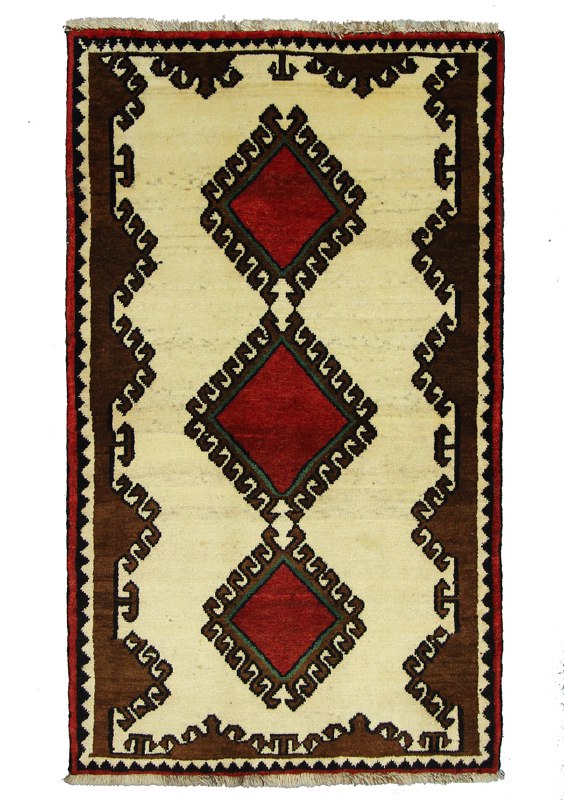 گبه دستبافت سه لوزی (101×179) سانتیمتر