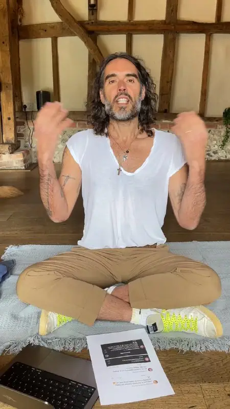 Russell Brand gets baptized .. and shares his reflections ***🕊️******💓******🔥******🙏******✨***