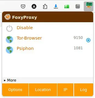 فایرفاکس‌دا یئیین پروکسی دگیشمک اوچون، FoxyProxy …