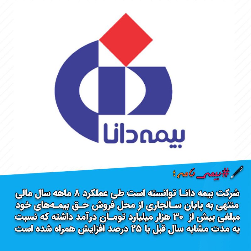 **✓ افزایش درآمد حق بیمه شرکت …