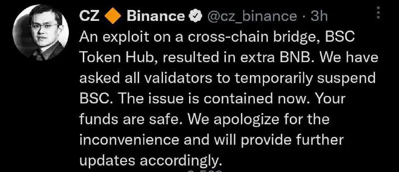 Binance smart chain got hacked!