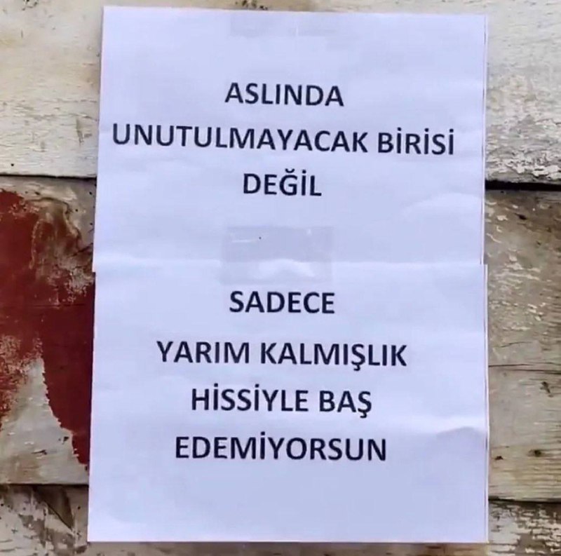 Yarım kalmışlık..