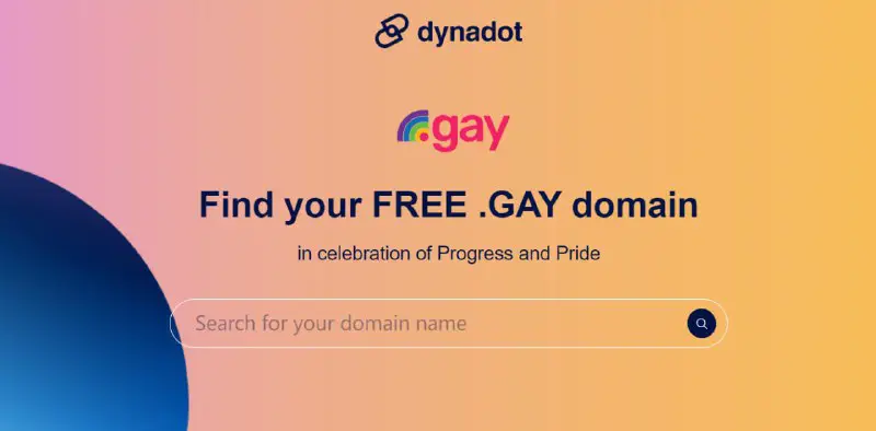 又一波白嫖一年域名的活动，Dynadot 推出 .gay 域名