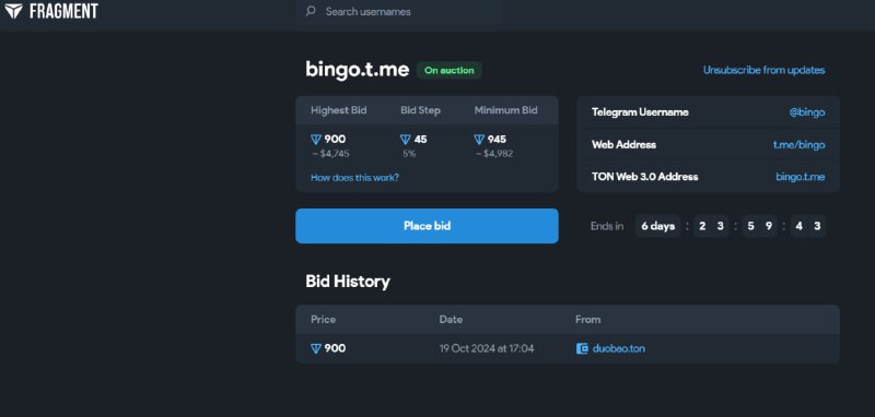 bingo is on fragment now , …