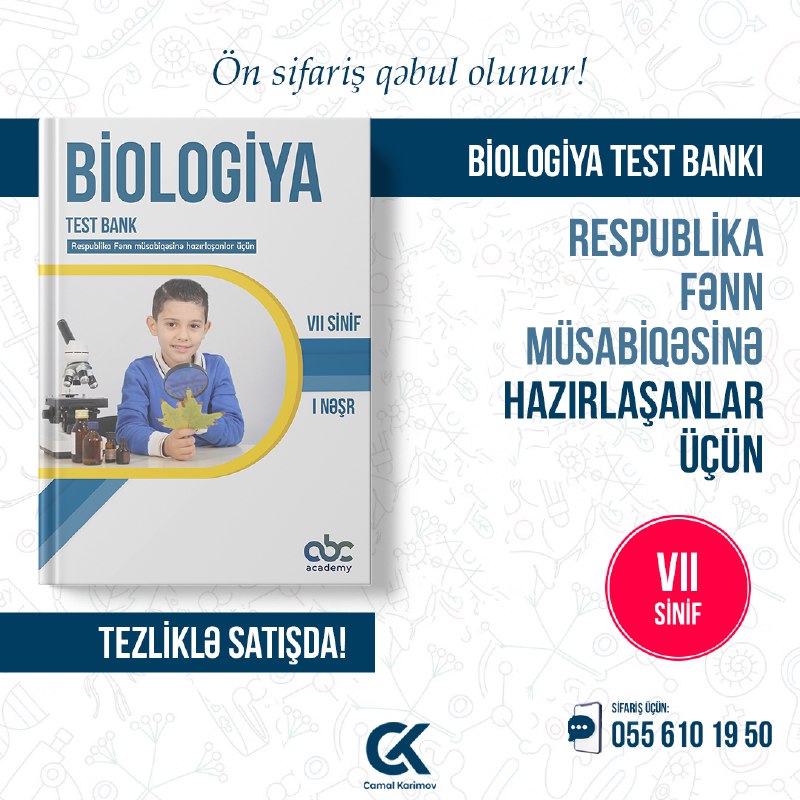 ***📢***Biologiya üzrə Respublika Fənn Müsabiqəsinə hazırlaşanlara …