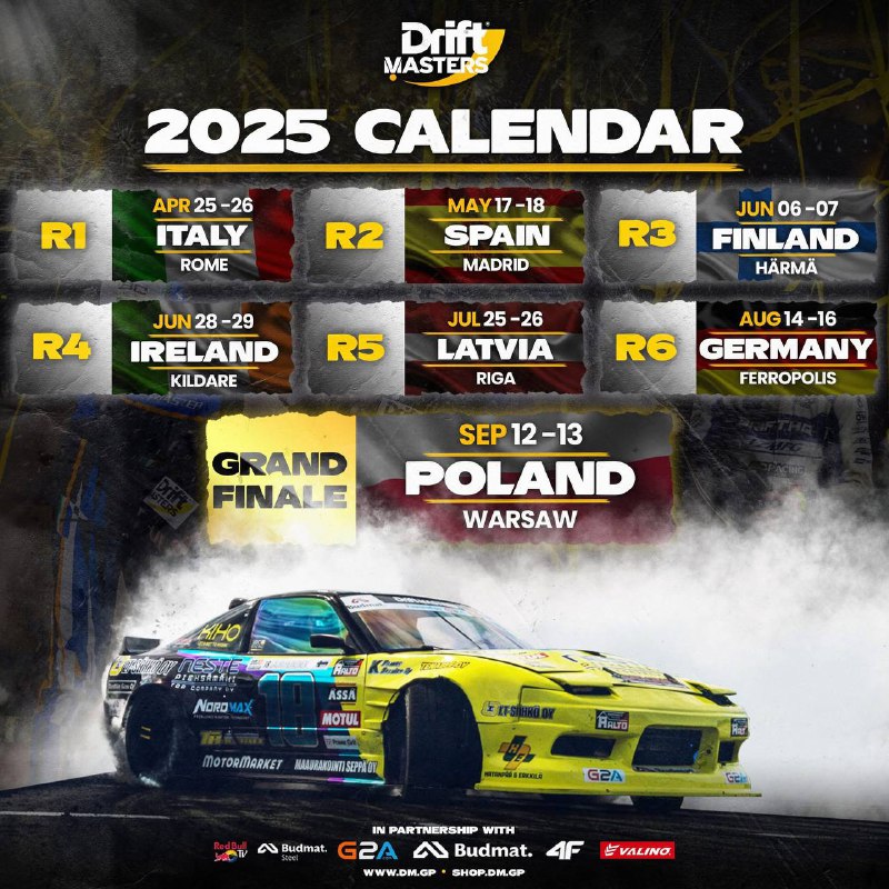 **Календар ***🇪🇺*** Drift Masters 2025**