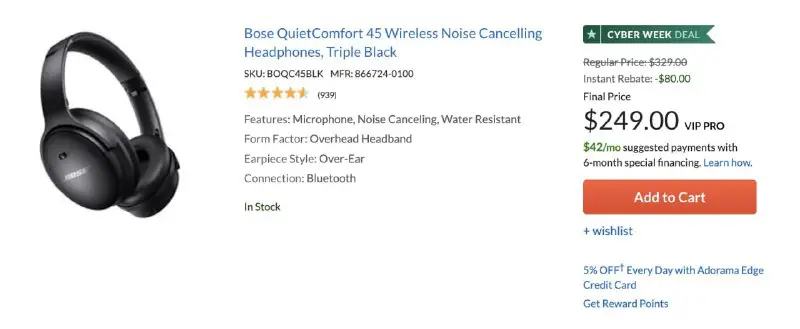 Cyber Week on Bose Audio gadgets …