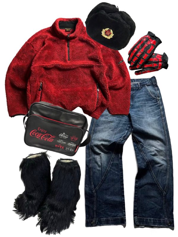 Red Fleece Outfit