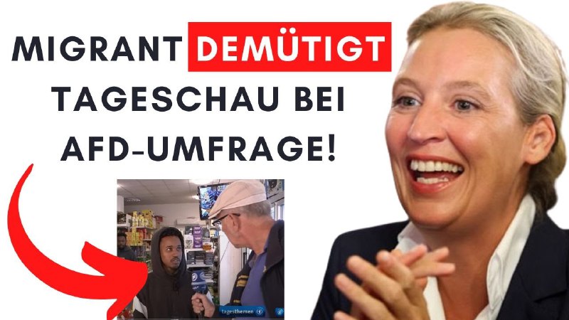 Migranten verteidigen die AfD! Tagesschau-Umfrage geht …