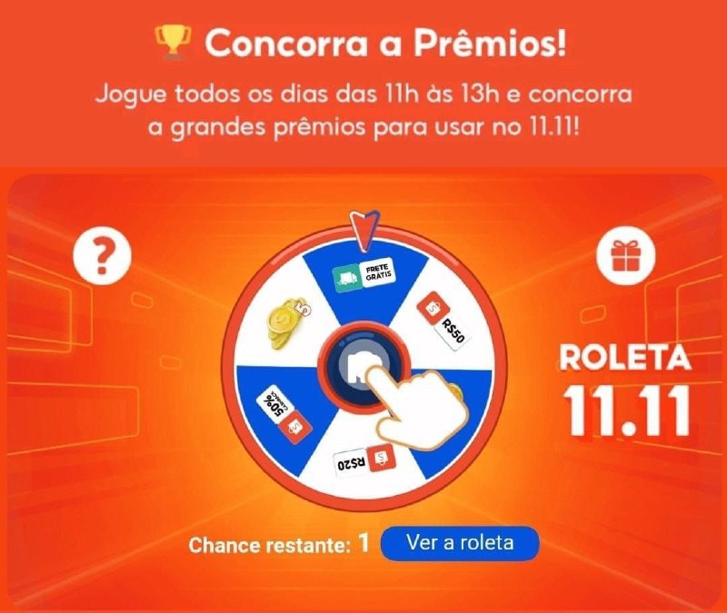 **ROLETA PREMIADA SHOPEE**