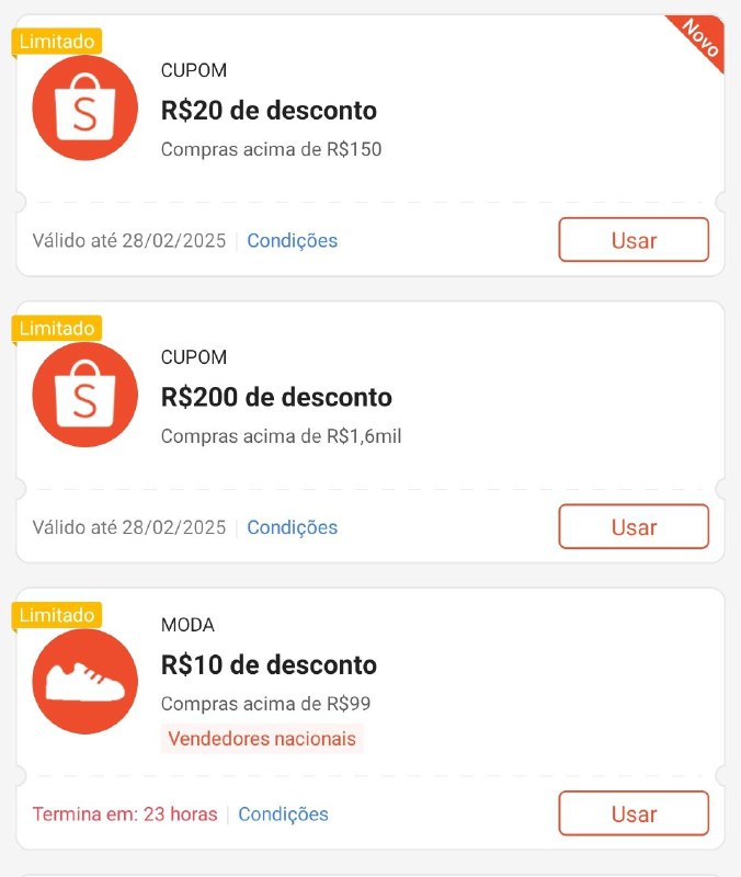 **CUPONS SHOPEE