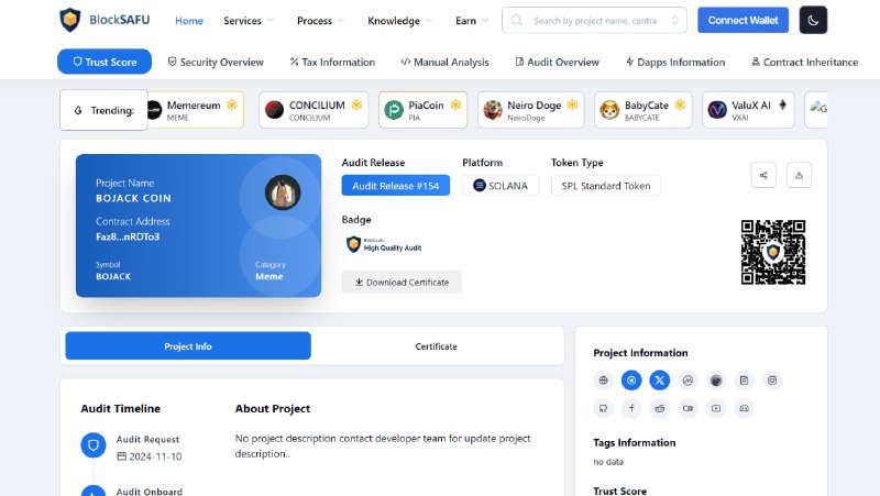 Congratulations to BOJACK COIN for completing …
