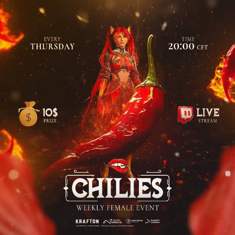 ***🦋*****CHILIES WEEKLY FEMALE SCRIM*****🦋******🤑*****PRIZE : 5€**