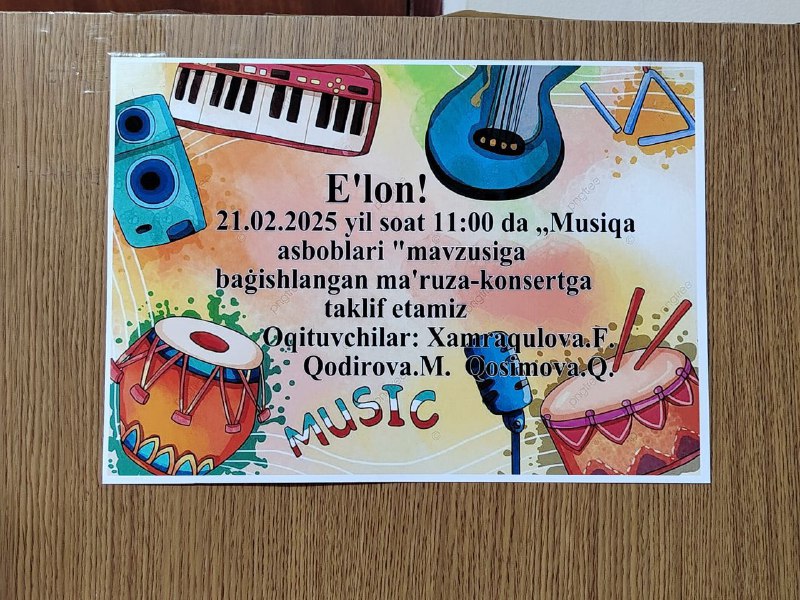 Konsertga marhamat!!!