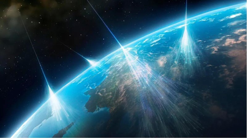 **COSMIC RAY BOMBARDEMENT GEHT AUF ERDE …