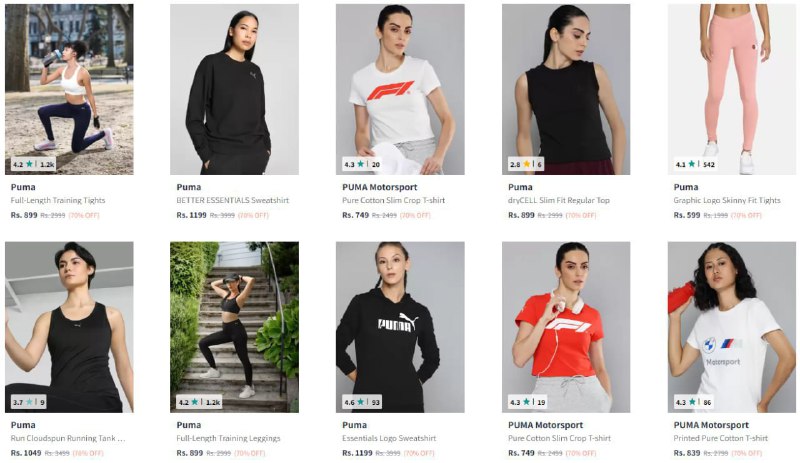 Myntra : Min. 70% off on …