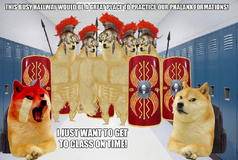 Le phalanx has arrived.