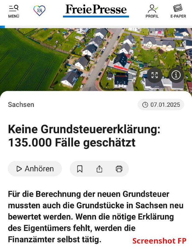 **135.000 Sachsen verweigern die Grundsteuererklärung, fast …