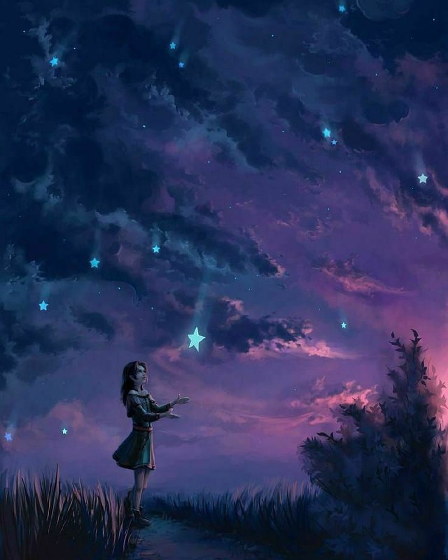 Look at the night sky, you …