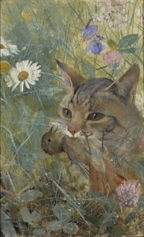 A Cat with a Young Bird …