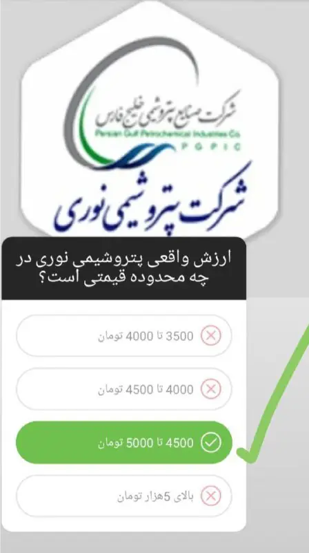 ارزش واقعی پتروشیمی نوری