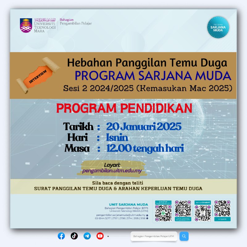 **HEBAHAN PANGGILAN TEMU DUGA PROGRAM SARJANA …