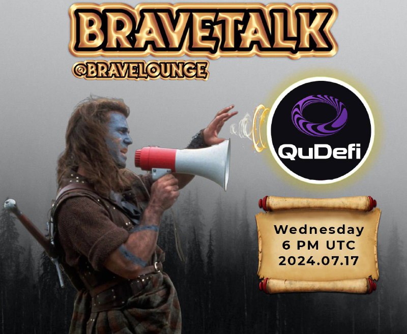 *****🎙*******Bravetalk AMA with** [**QuDefi**](https://t.me/qudefi_erc) ***🟣***