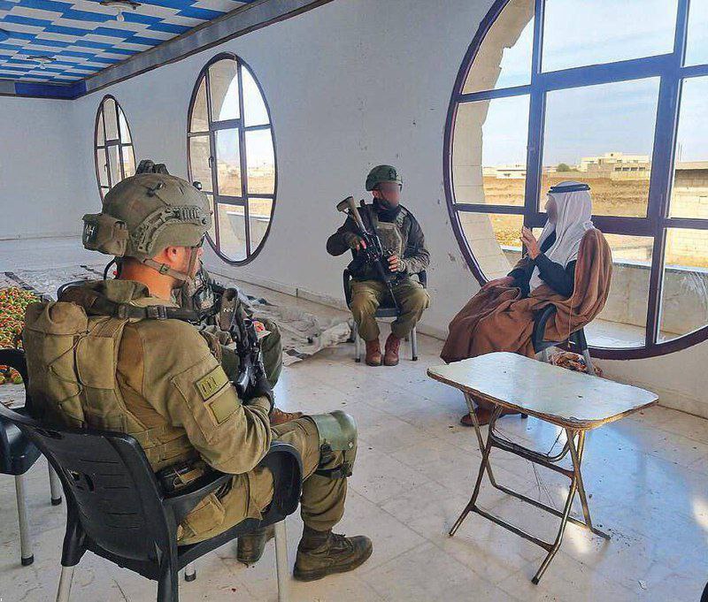 Israeli army officers meeting with the …