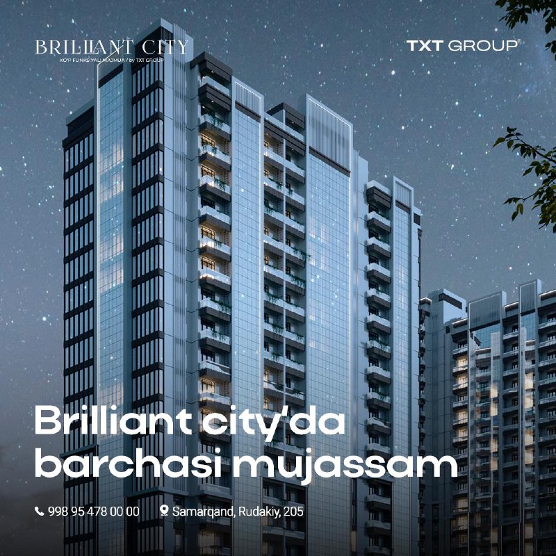 Brilliant City— bu nafaqat turar-joy, balki …