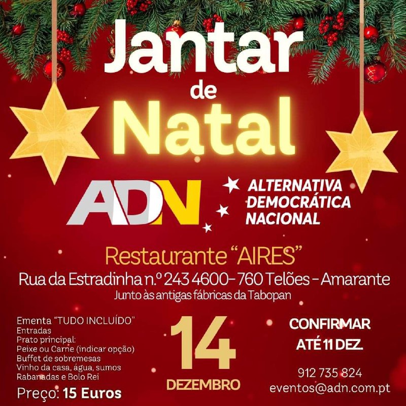 Jantar de Natal da família ADN, …