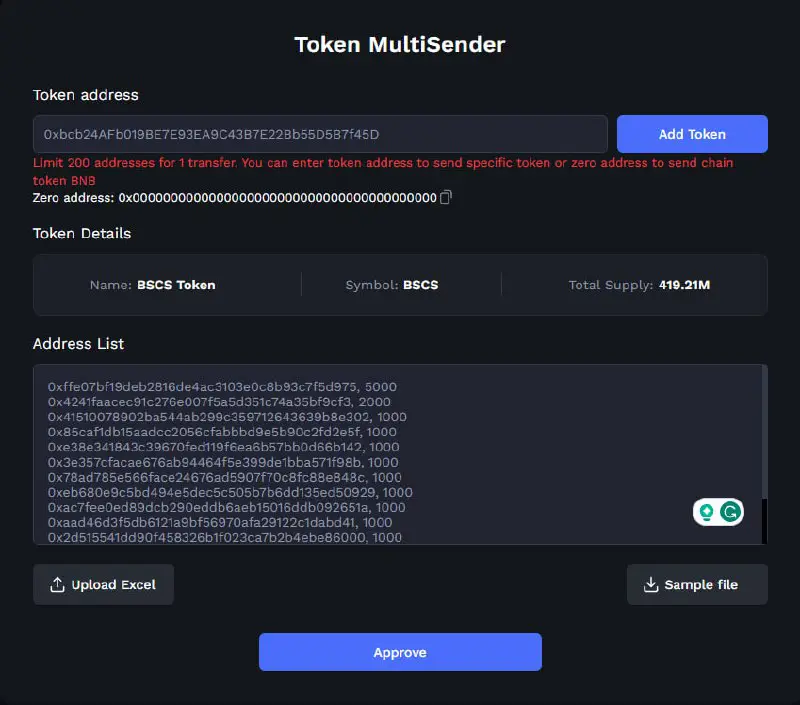 *****?***BSCS DEX Tools feature: MultiSender, your …