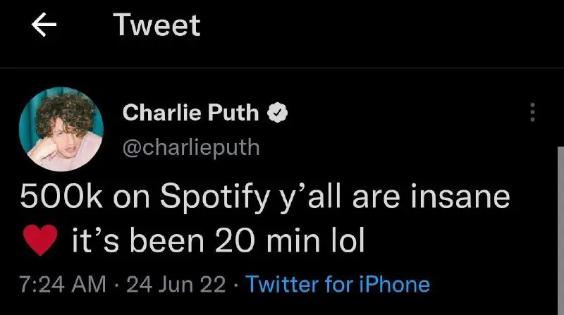 وفقًا لما ذكره الفنان Charlie Puth …