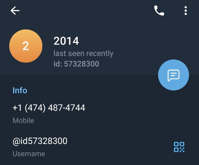 telegram Account Created 2014