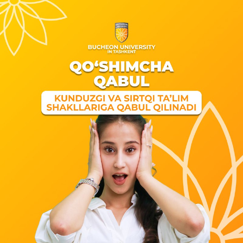 **Qo‘shimcha qabul Toshkent shahridagi Puchon Universitetida!** …