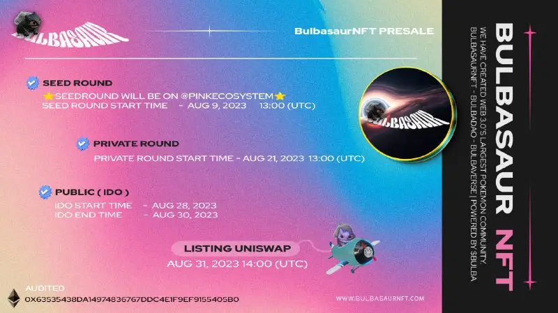 ***⏰***Specific timing of Presale at **BulbasaurNFT*****👀****Stay …