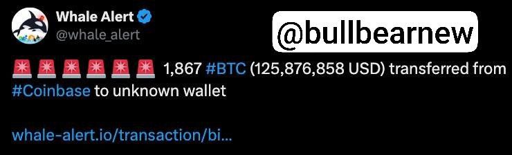 1867 BTC (125 млн.$) вывели с …