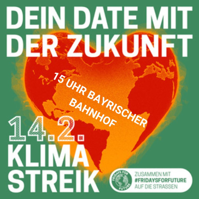 Kommt am 14.2. zum Klimastreik anlässlich …