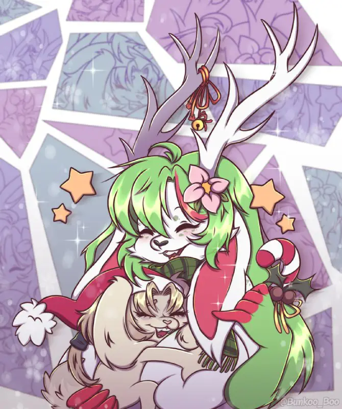 Commission YCH Christmas for Wyr Bun …