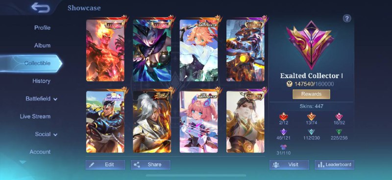 for sale account mobile legend