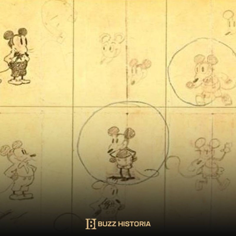 Los primeros bocetos de Mickey Mouse, …